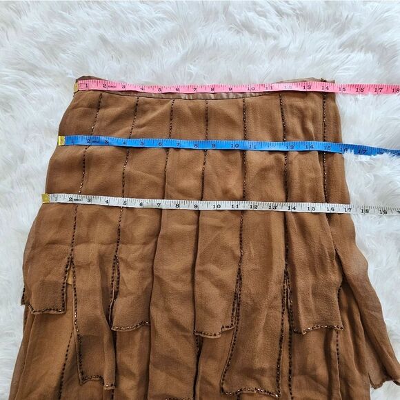 SHE'S 100% Silk size medium 90's vintage skirt - Picture 10 of 11